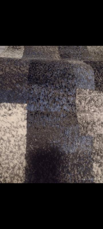 World Rug geometric boxes blue