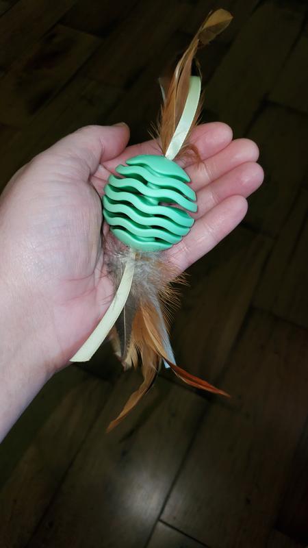 Larger than a traditional cat toy
