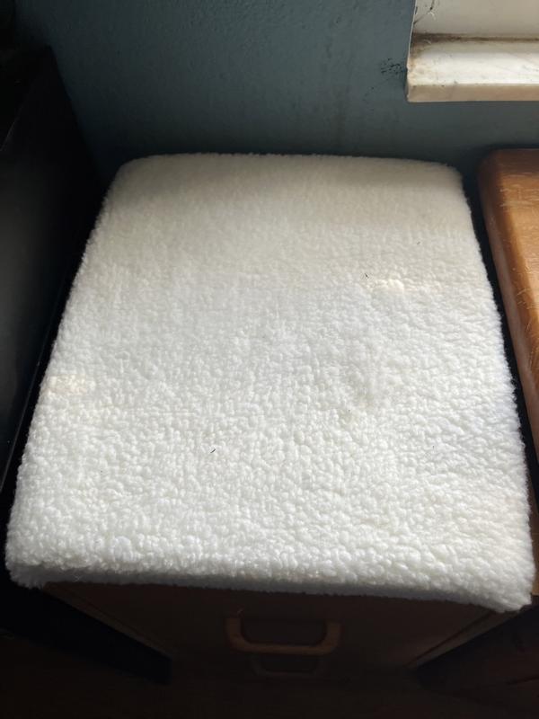 ended up laying cushion on top of table