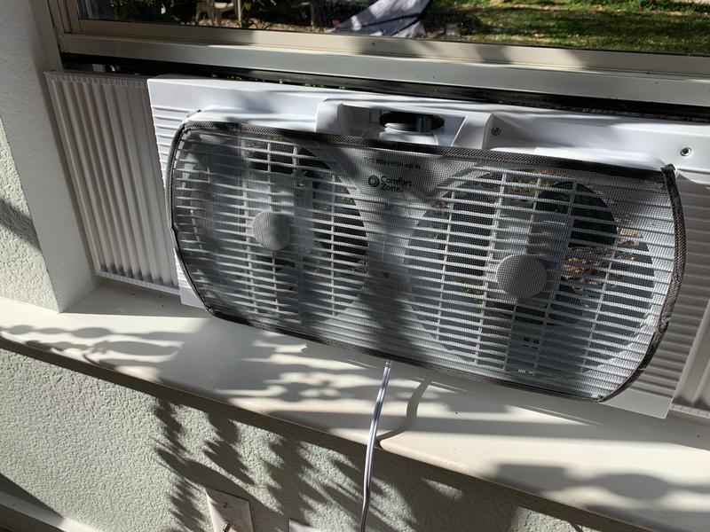 Comfort Zone 9 2 Speed Twin Window Fan With Manual Reversible Airflow Comfort Zone H2 Brands Group