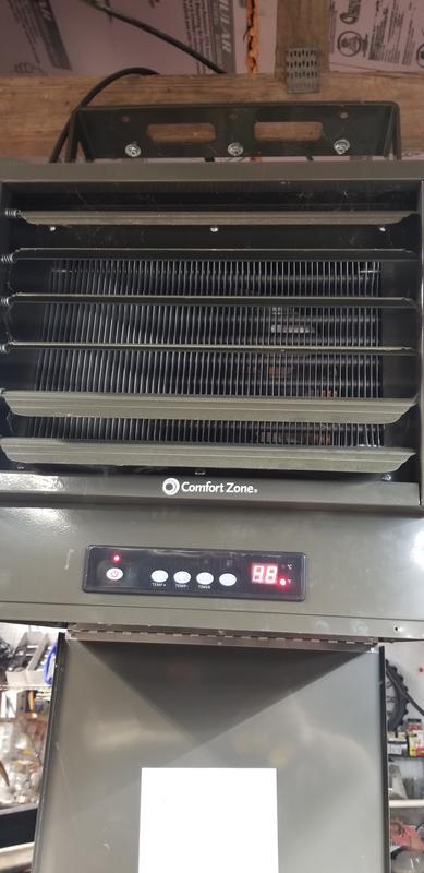 Comfort Zone Up to 10000-Watt Electric Garage Heater with Thermostat in the Electric  Garage Heaters department at Lowes.com