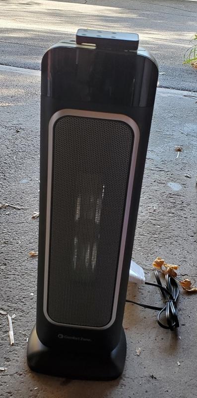 Comfort Zone Up to 1500-Watt Ceramic Tower Indoor Electric Space Heater  with Thermostat and Remote Included in the Electric Space Heaters  department at Lowes.com