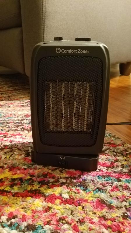 Comfort Zone CZ448 Oscillating Portable Ceramic Space Heater with 2 Heat Settings and Fan-Only Function