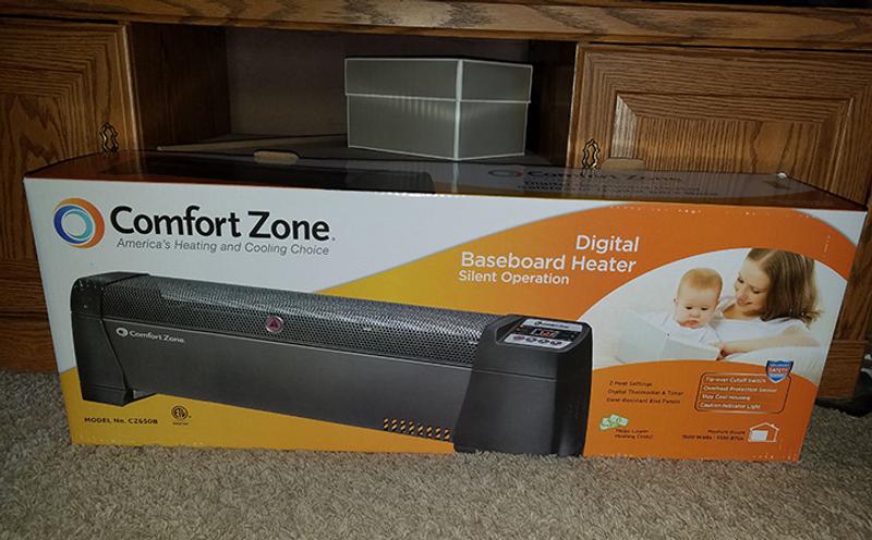 Comfort Zone Up to 1500-Watt Convection Baseboard Indoor Electric Space  Heater with Thermostat in the Electric Space Heaters department at Lowes.com