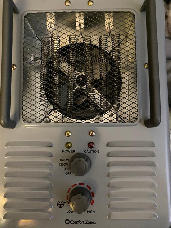 Comfort Zone Compact Portable Electric Utility Space Heater Gray 1 Ct Kroger
