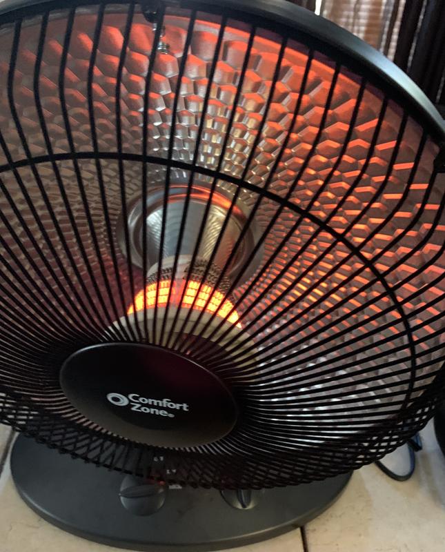 Comfort Zone Oscillating Parabolic Dish Radiating Heater Space