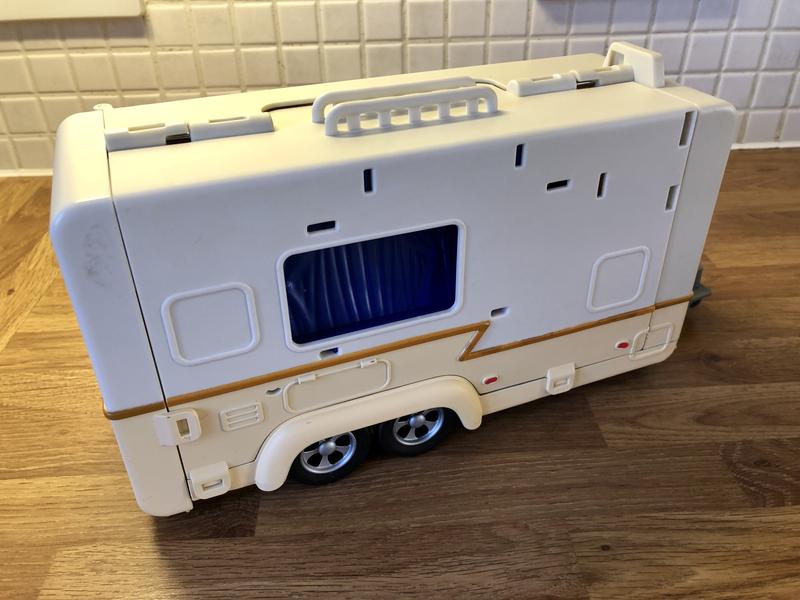 Everything packs away inside the caravan.