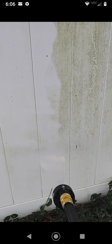 Cleaning my vinyl fence.