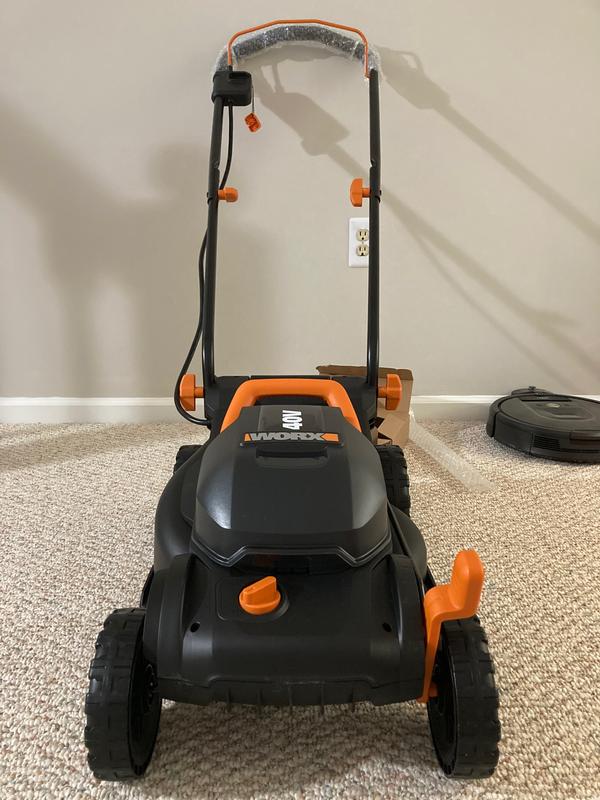 Reviews for Worx POWER SHARE 40 Volt 14 in. Cordless Battery Walk Behind Mower with Mulching Intellicut Battery Charger Included Pg 5 The Home Depot