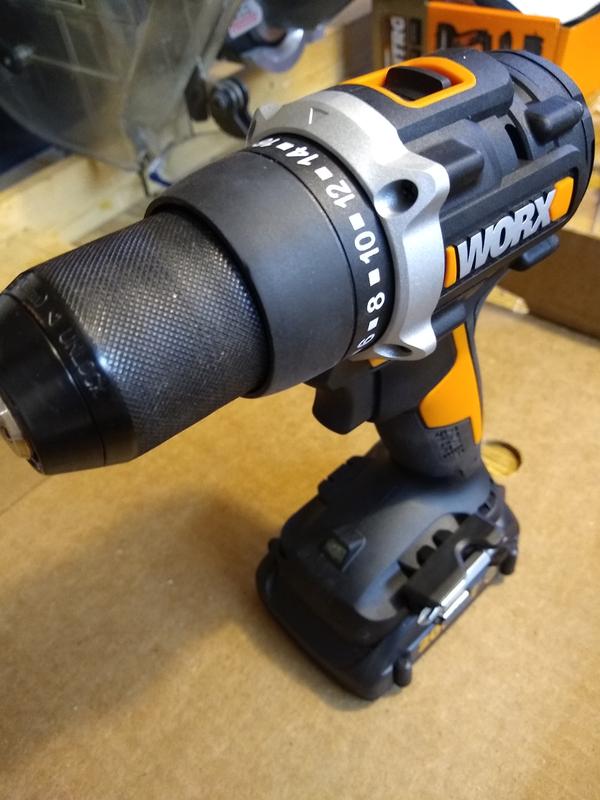 This is the WX102L drill with the bit holder installed using one of the existing belt clip threaded inserts.