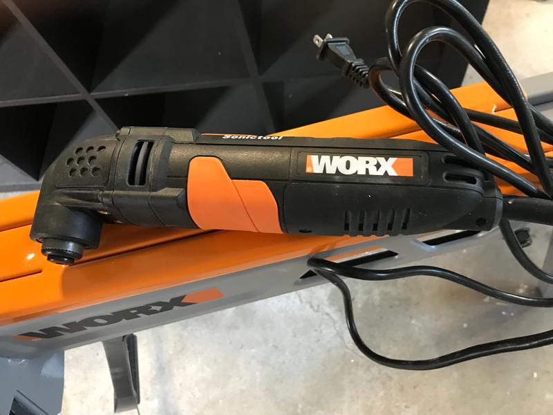 The oscillating tool on my jawhorse, which I also use with my projects.