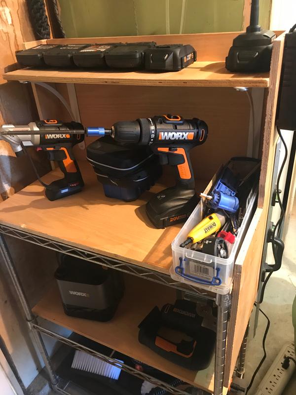 Small Shelf For My Drills AND Charging Batteries