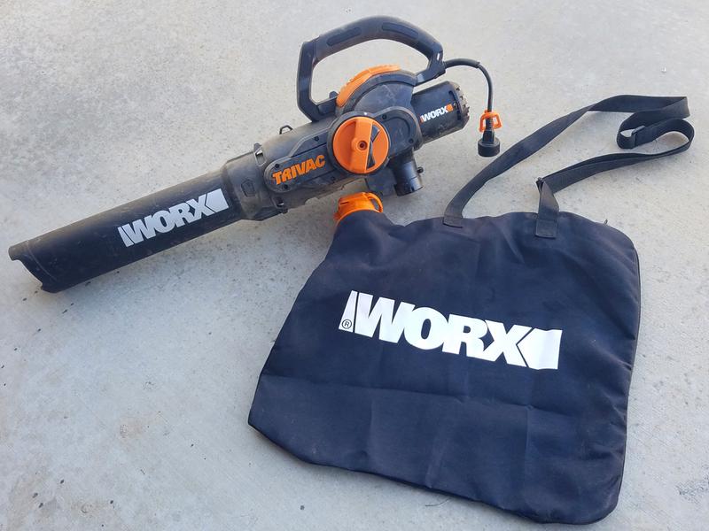 WORX Trivac 600 CFM 70 MPH Corded Electric Handheld Leaf Blower at