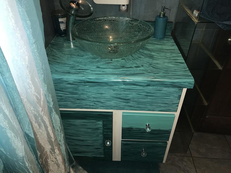 Worx helped me turn a cheap vanity & top into a showstopper.