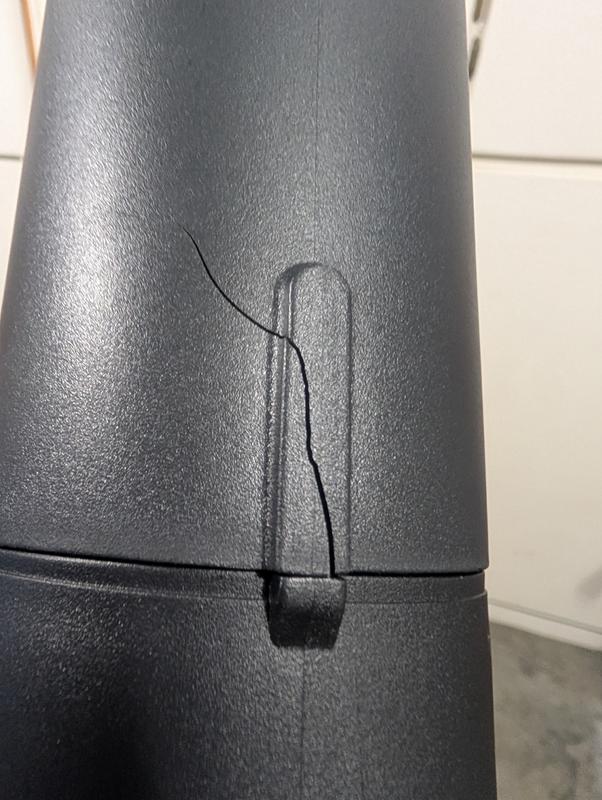 Cracked extension tube on new blower just shipped