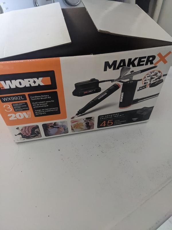 Worx® MakerX™ Power Share 20V Cordless Rotary Tool & Airbrush Kit