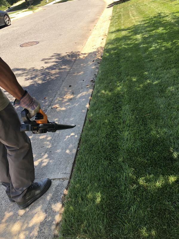 My blower is my friend!!! I love using it to detail my edges!