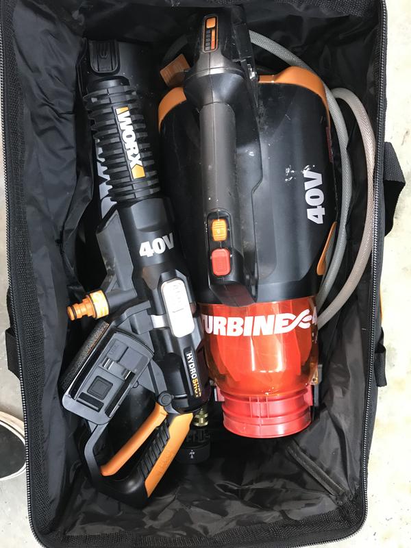 Wash and dry kit! 40V hydroshot and blower in the bag with hose and accessories.