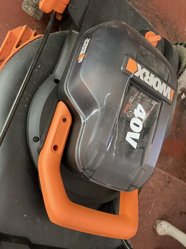 WORX Power Share 20 volt Max 17 in Cordless Push Lawn Mower 4 Ah