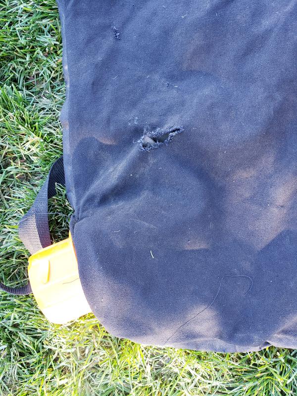 Blow hole in 2nd leaf bag from bottom