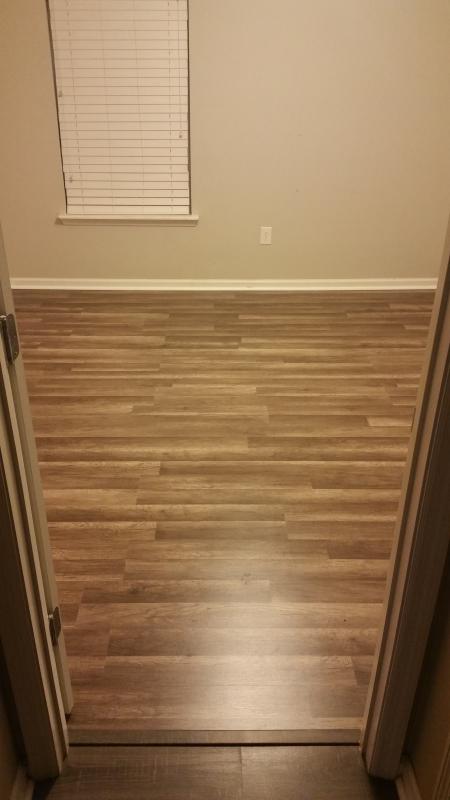 New flooring using bladerunner portable table saw.