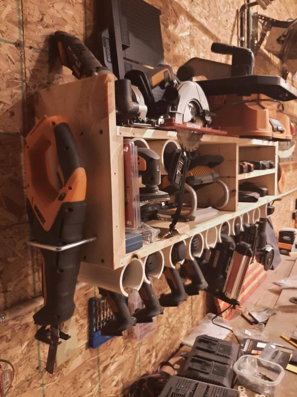 Worx tool rack I built for my tools..