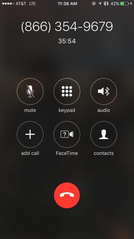 35 minutes on hold