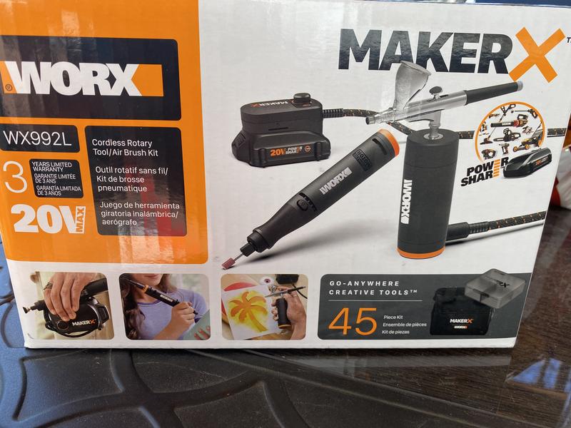WORX MakerX 20V Cordless Air Brush Rotary Tool(Tool Only) 