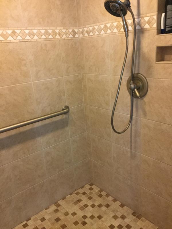 Mr. Clean easy clean shower job with WORX help.