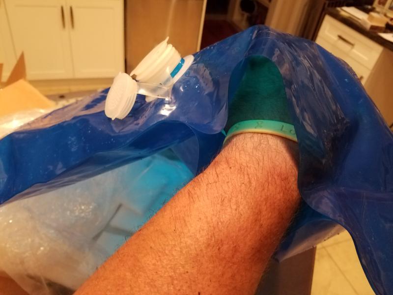 My hand inside the split seam