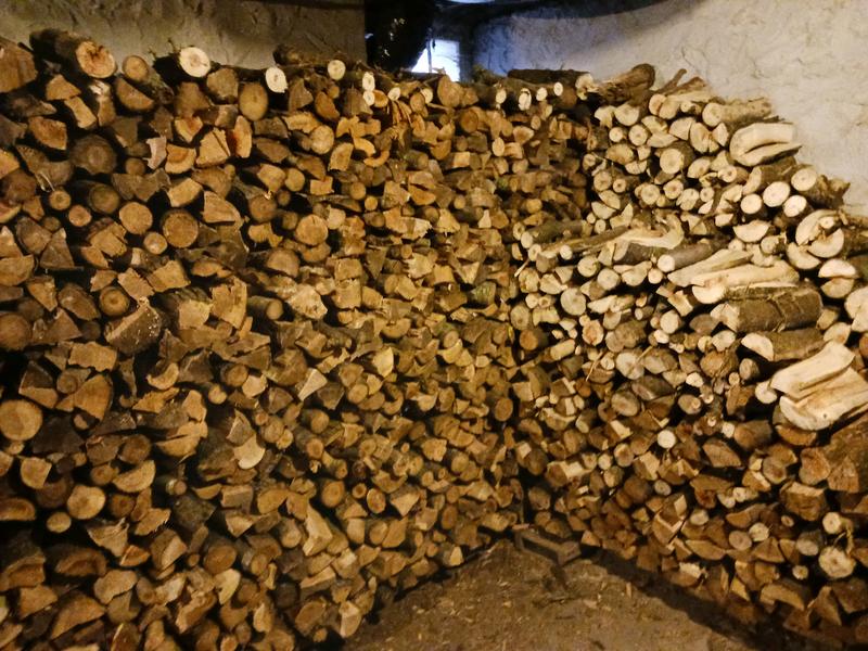 Two full cords (mix of Maple, oak, boxelder), waiting for my woodstove (and cooler weather)