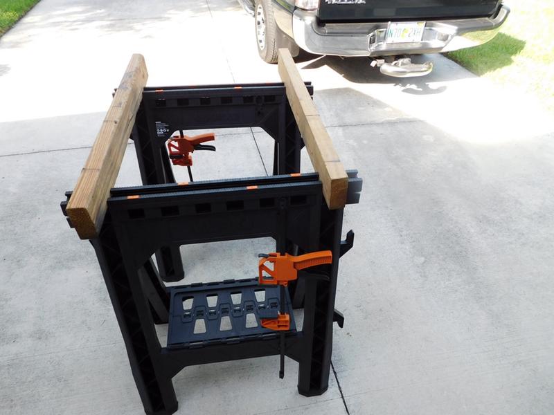 Using the built in grooves to hold dimension lumber as stringers