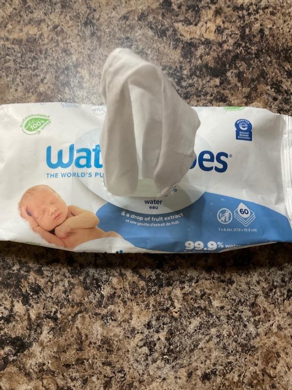  WaterWipes Plastic-Free Textured Clean, Toddler & Baby Wipes,  99.9% Water Based Wipes, Unscented & Hypoallergenic for Sensitive Skin, 540  Count (9 packs), Packaging May Vary : Baby