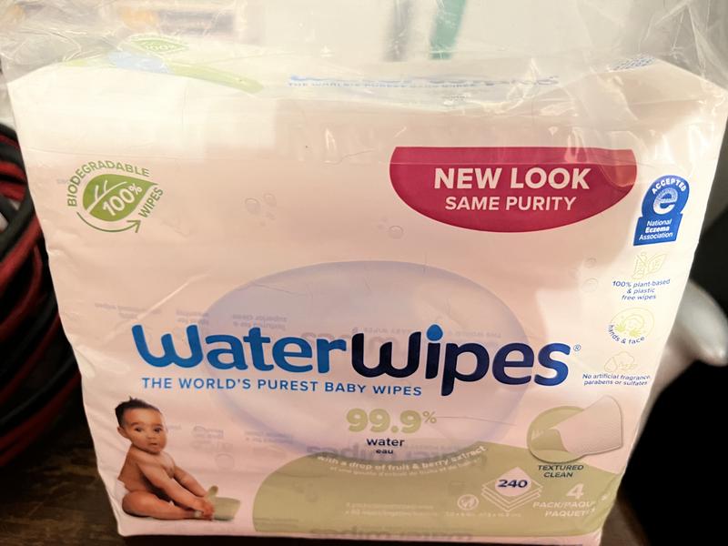 WATERWIPES - Water Wipes Textured Baby Wipes 240 Pack (240 count