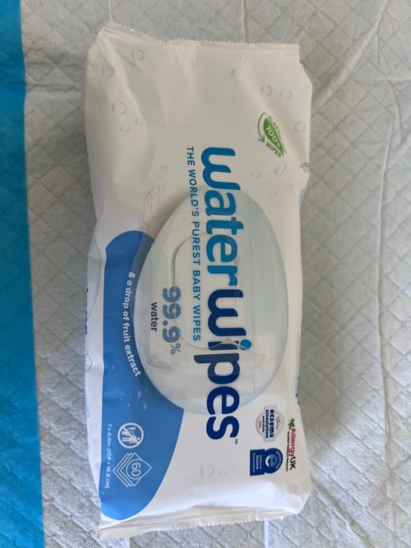 WaterWipes Plastic-Free Original Baby Wipes, 99.9% Water Based Wipes,  Unscented & Hypoallergenic for Sensitive Skin, 60 Count (1 pack), Packaging  May Vary - ShopRite