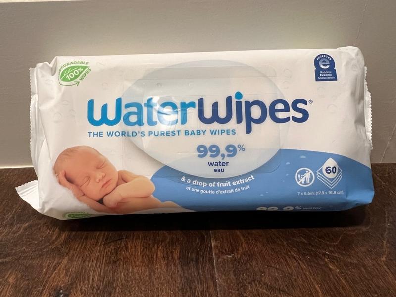 WaterWipes Plastic-Free Original Baby Wipes, Hypoallergenic for