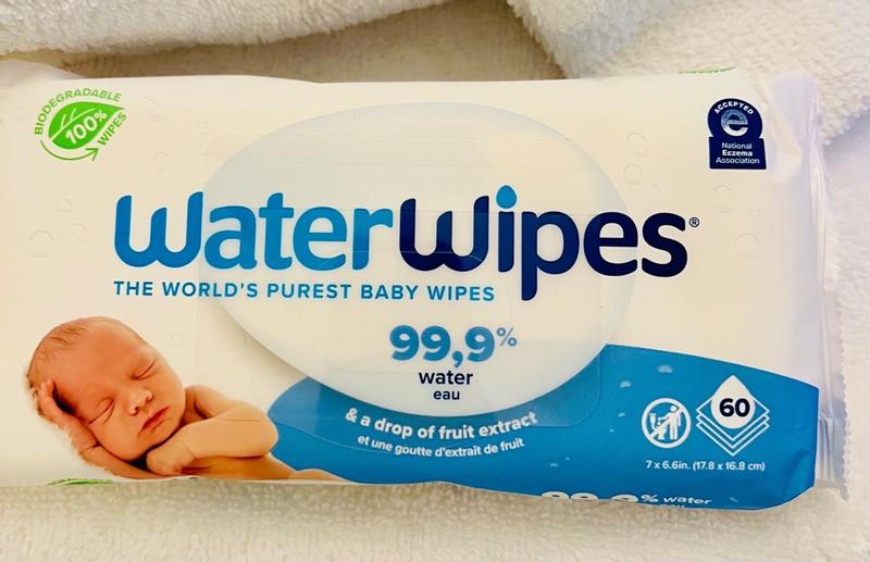 WaterWipes Plastic-Free Original Baby Wipes, Hypoallergenic for