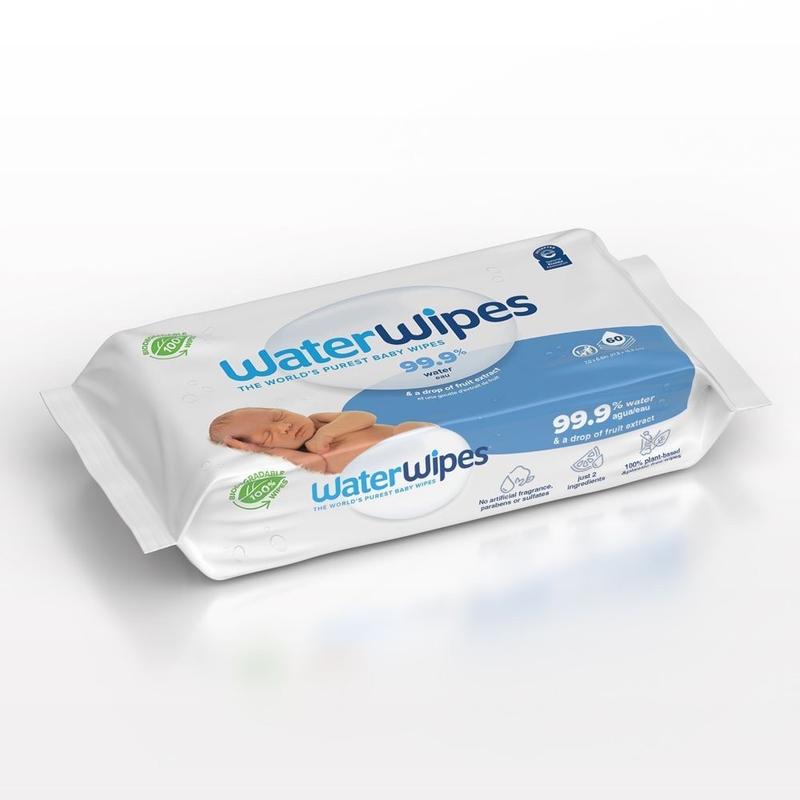 WaterWipes Plastic-Free Original Baby Wipes, Hypoallergenic for Sensitive  Skin Unscented, 9x60