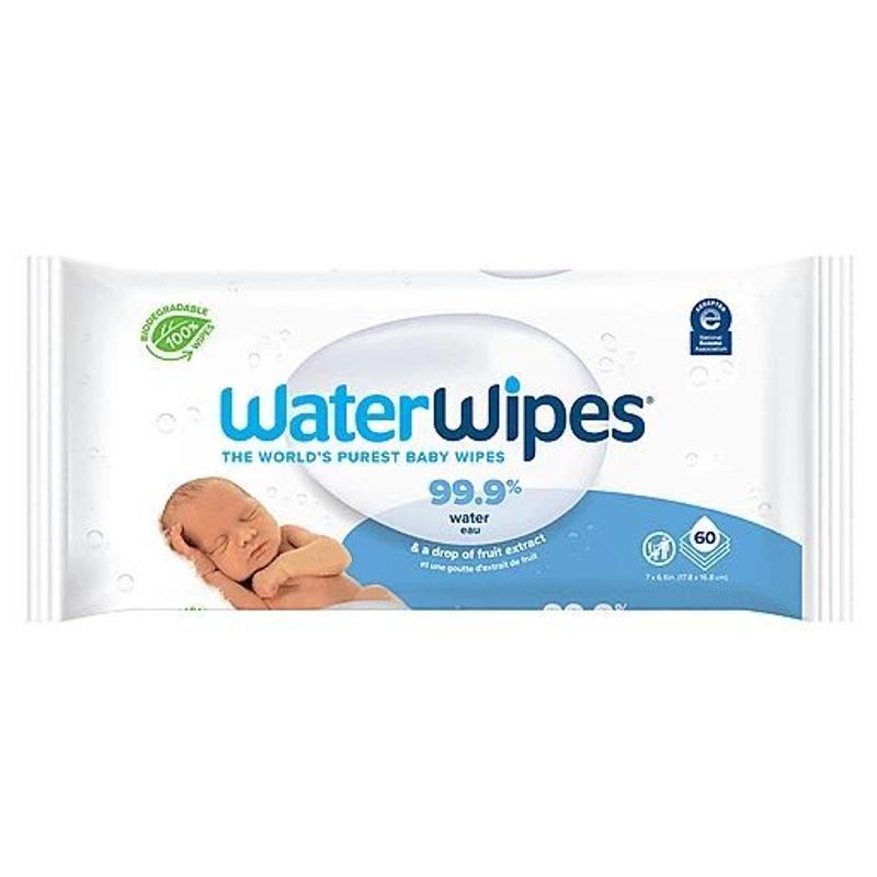  WaterWipes Plastic-Free Original-baby Wipes, 99.9% Water Based  Wipes, Unscented & Hypoallergenic for Sensitive Skin, 540 Count (9 packs),  Packaging May Vary : Baby