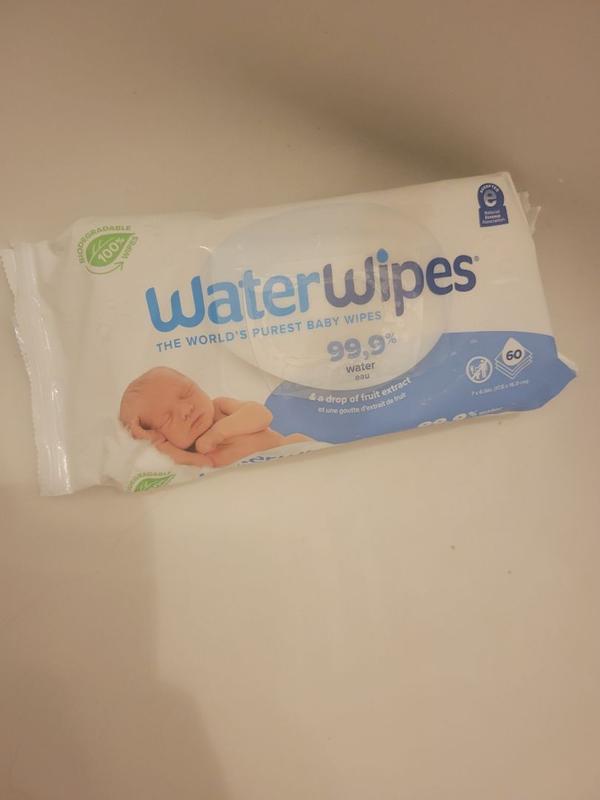 WaterWipes Plastic-Free Original Baby Wipes, Hypoallergenic for