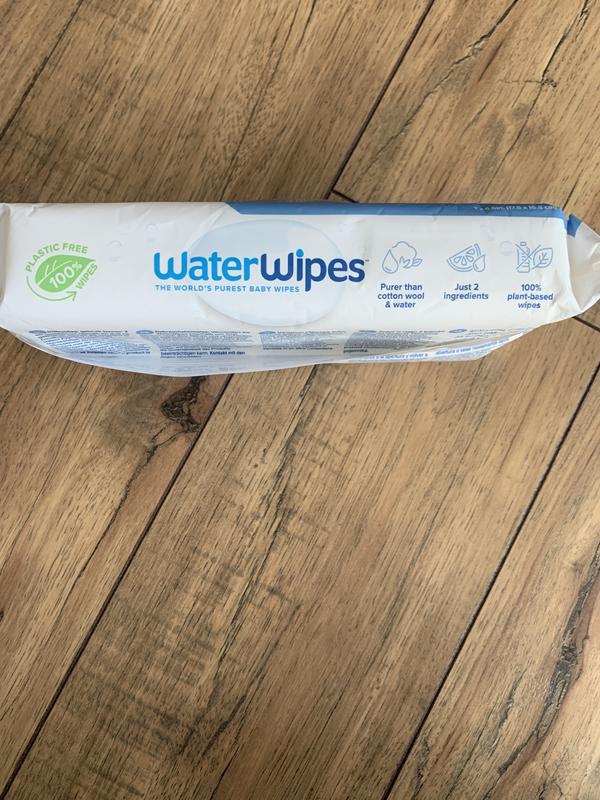 WaterWipes Plastic-Free Original Baby Wipes, Hypoallergenic for Sensitive  Skin Unscented, 9x60