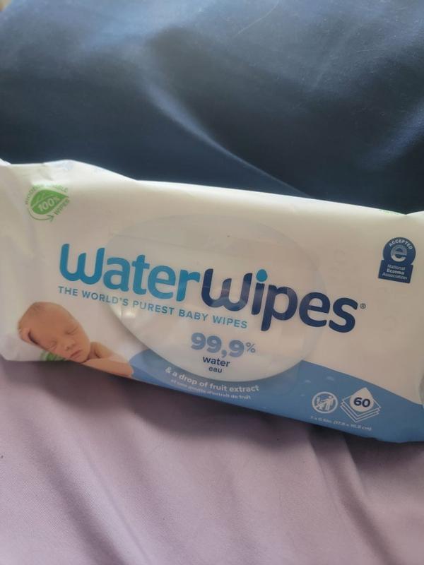 WaterWipes Plastic-Free Original Baby Wipes, Hypoallergenic for