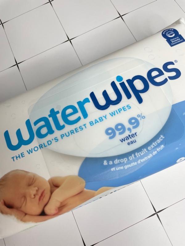 WaterWipes Plastic-Free Original Baby Wipes, Hypoallergenic for Sensitive  Skin Unscented, 9x60