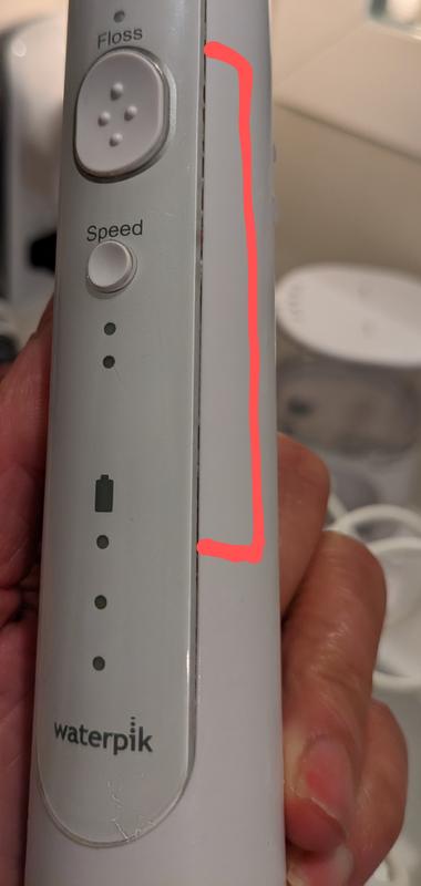 deposit buildup from using brush.