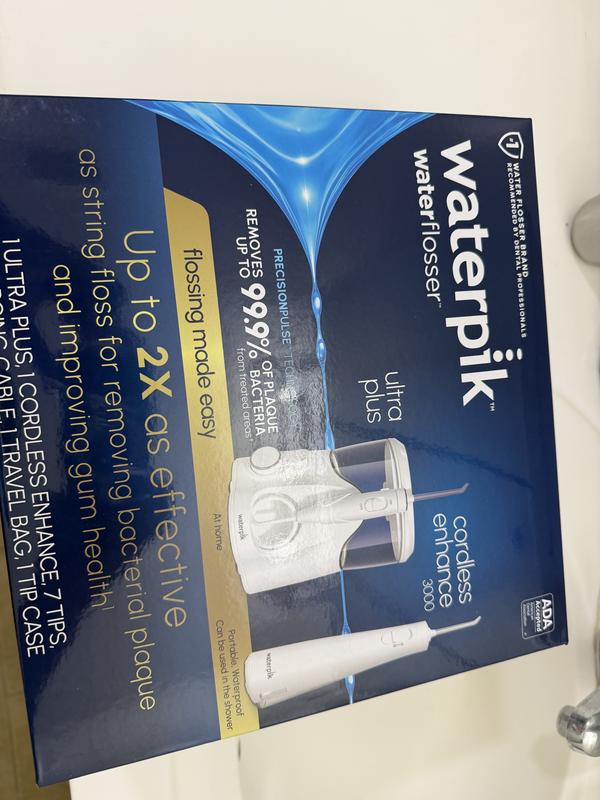 Waterpik Ultra Plus Water Flosser With 5 Tips And Advanced Pressure Control System With 10 Settings, Dental Plaque Removal Tool, White (WP-150UK) | Singapore - View #2