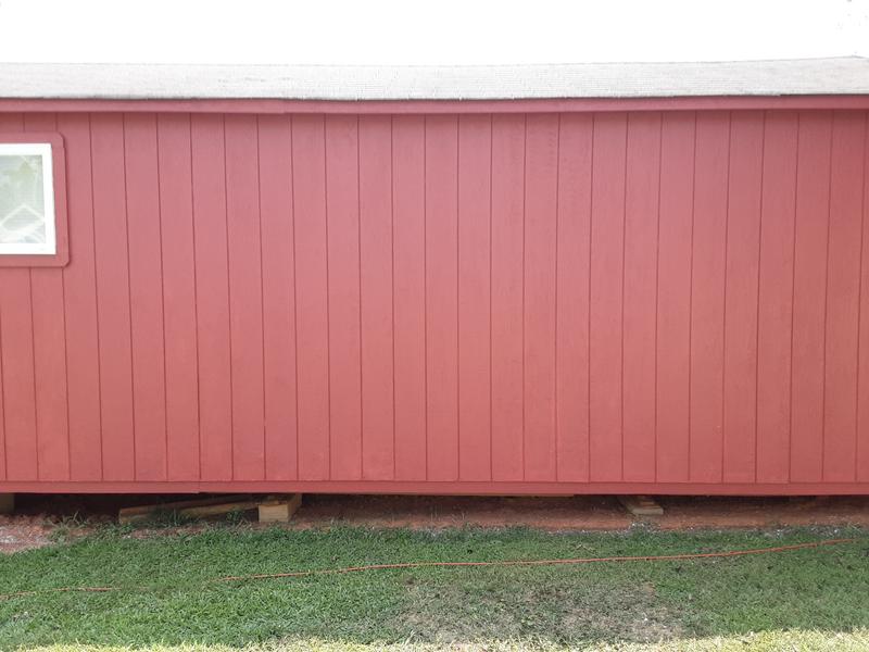 Back completed two coats.