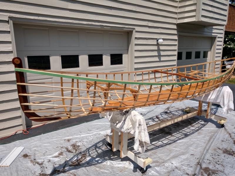 Canoe Frame First Coat