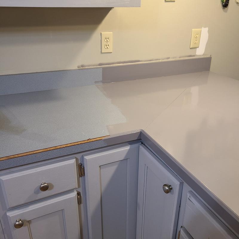 Side by side of finished and non