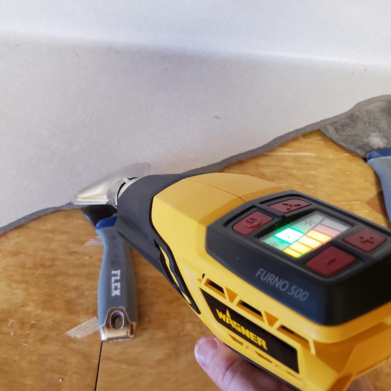 Heating Laminate to Loosen Contact Cement