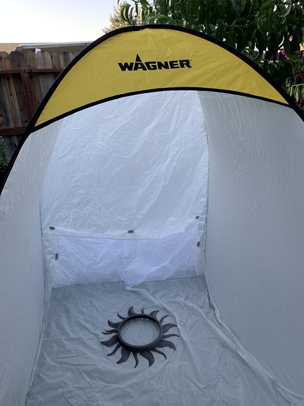 Wagner Spraytech C900038.M Large Spray Shelter, White, Yellow & C900086.M  TurnTable for Paint Spraying 11 Diameter Round Platform to Hold Spraying  Projects, Smooth Rotation 